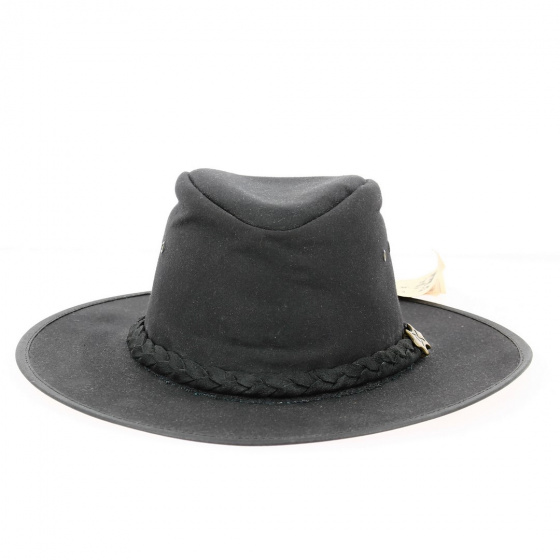 Black Waxed Cotton Traveller Baker Hat - Traclet