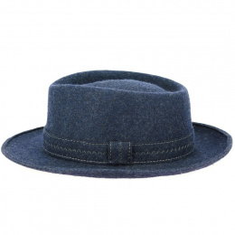 Navy Wool Felt Ulrick Traveller Hat - Traclet