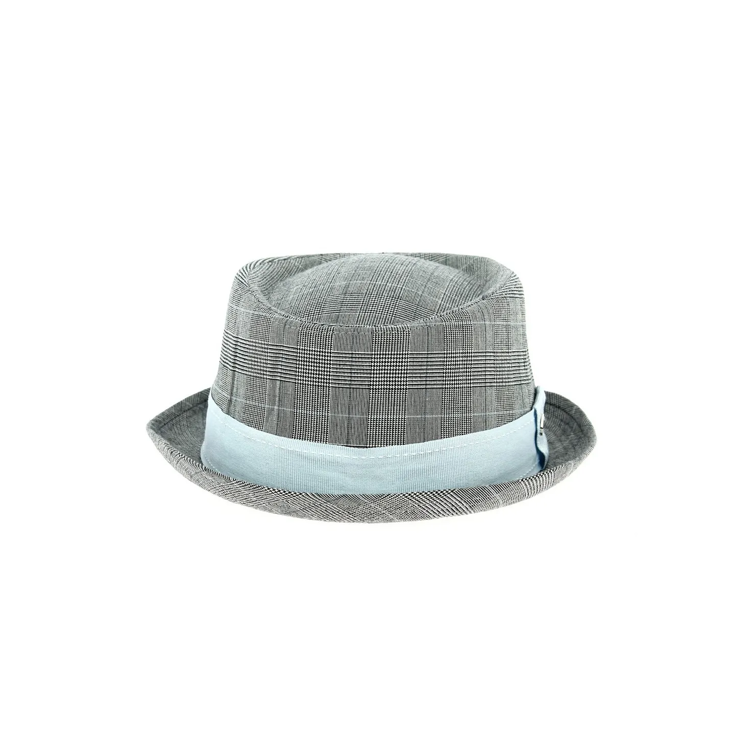 Chapeau Porkpie Sheppard Carreaux Gris - Keyone Reference : 12828 | Chapellerie Traclet