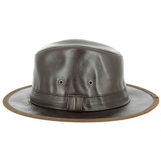 Traveller Vera Brown Leather Hat - Traclet