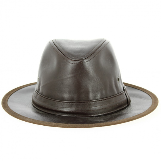 Chapeau Traveller Vera Cuir Marron - Traclet Chapeau Traveller Vera Cuir Marron - Traclet