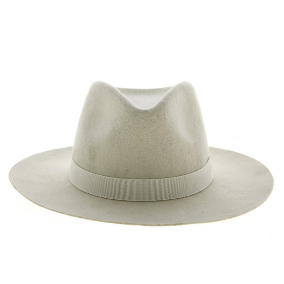 Chapeau Fedora Feutre Laine Ecru - Traclet Chapeau Fedora Feutre Laine Ecru - Traclet