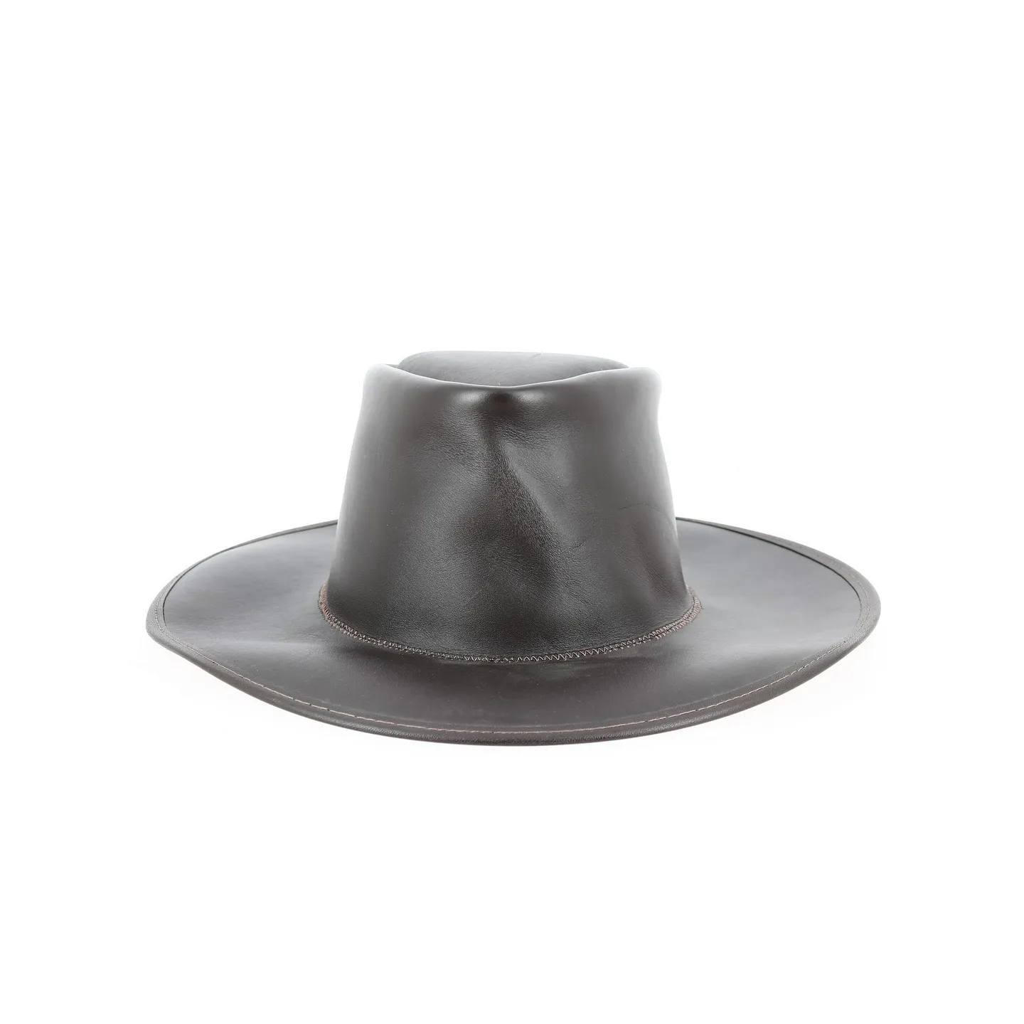 Chapeau Traveller Australian Cuir Marron - Traclet Reference : 12846 | Chapellerie Traclet