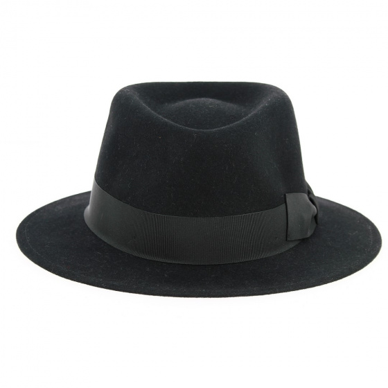 Chapeau Fedora Seberger Feutre Poil Noir - Traclet Chapeau Fedora Seberger Feutre Poil Noir - Traclet