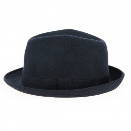 Petit Homburg Cashmere Hat Navy Blue - Traclet