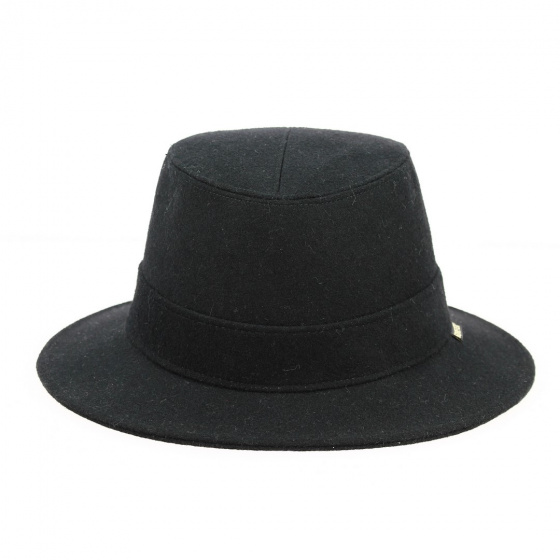 Waterproof Gore-Tex Wool Felt Traveller Hat Black - Wegener