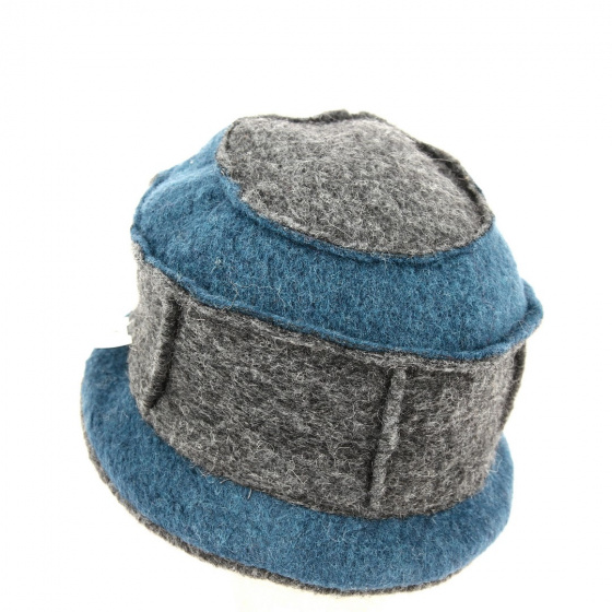 Framar Wool Beanie Gray & Blue - Traclet