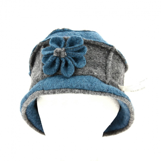 Toque Framar Laine Grise & Bleue - Traclet