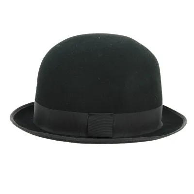 Sorbatti Foldable Bowler Hat Black Wool Felt - Traclet Reference: 12851 | Traclet Hat Shop