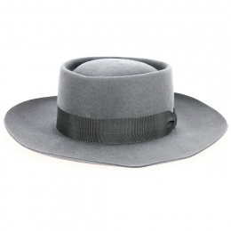 Gambler Alsatian Hat Grey Wool Felt - Traclet