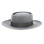 Alsatian Gambler Hat Gray Wool Felt - Traclet