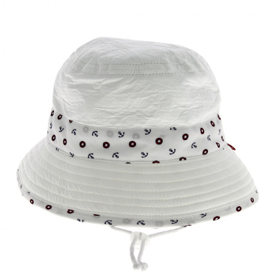 Children's UV Protection Bucket Hat Timeo White - Soway