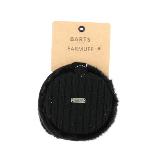 Black Faux Fur Foldable Earmuffs - Barts