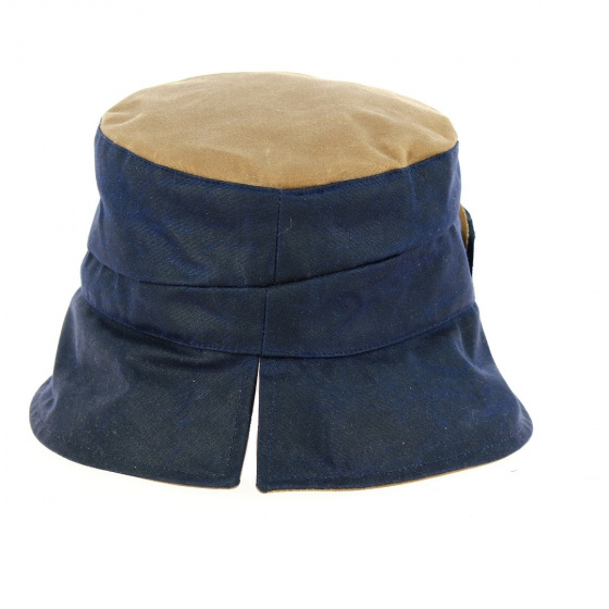 Bob Imperméable Jazz Coton Huilé Camel & Marine - Traclet Bob Imperméable Jazz Coton Huilé Camel & Marine - Traclet