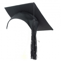 Black Wool Graduation Cap - Traclet