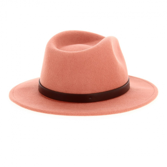 Messer Fedora Hat Wool Felt Apricot - Brixton