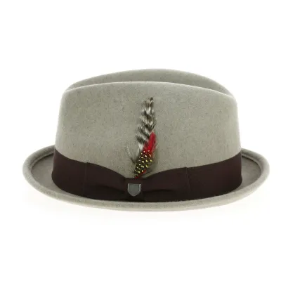 Trilby Hat Gain Natural Heathered Wool Felt - Brixton Reference: 12889 | Traclet Hatters