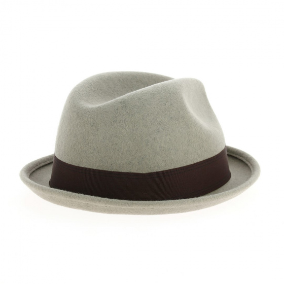 Chapeau Trilby Gain Feutre Laine Naturel Chiné - Brixton