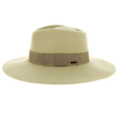 Chapeau Fedora Joanna Feutre Laine Kaki Clair - Brixton Reference : 12901 | Chapellerie Traclet