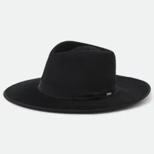 Chapeau Fedora Jo Rancher Feutre Laine Noir - Brixton Reference : 12916 | Chapellerie Traclet