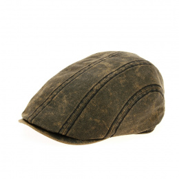 Aged Brown Cotton Duck Bill Cap - Traclet