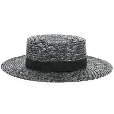 Canotier Apeldoorn Paille Noire - TRACLET Reference : 12931 | Chapellerie Traclet
