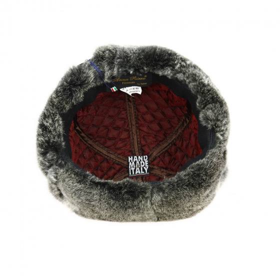 Toque Idea Fourrure Lapin Grise - Traclet