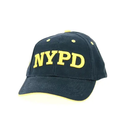 Casquette Baseball NYPD Marine & Jaune - Traclet Reference : 12944 | Chapellerie Traclet