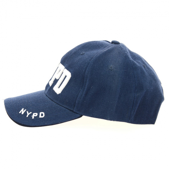 Casquette Baseball NYPD Marine & Blanc - Traclet