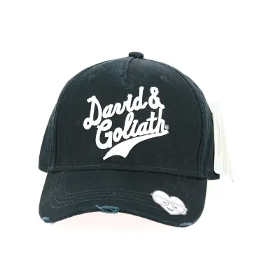 Casquette Baseball David and Goliath Coton Noir - Traclet Reference : 12949 | Chapellerie Traclet