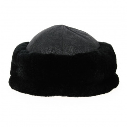 copy of Nayeli Leather & Faux Fur Toque Anthracite- Traclet