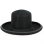Black Fur Felt Brasaurilla Folk Hat - Traclet