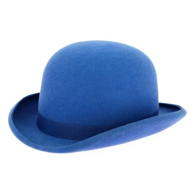French Blue Wool Felt Bowler Hat - Traclet Reference: 12964 | Traclet Hat Shop