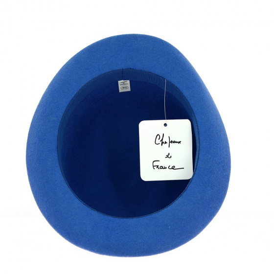 Chapeau Melon Feutre Laine Bleu de France - Traclet Chapeau Melon Feutre Laine Bleu de France - Traclet