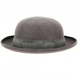 Brown Wool Felt Foldable Bowler Hat - Traclet