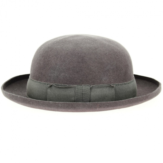 Foldable Brown Wool Felt Bowler Hat - Traclet