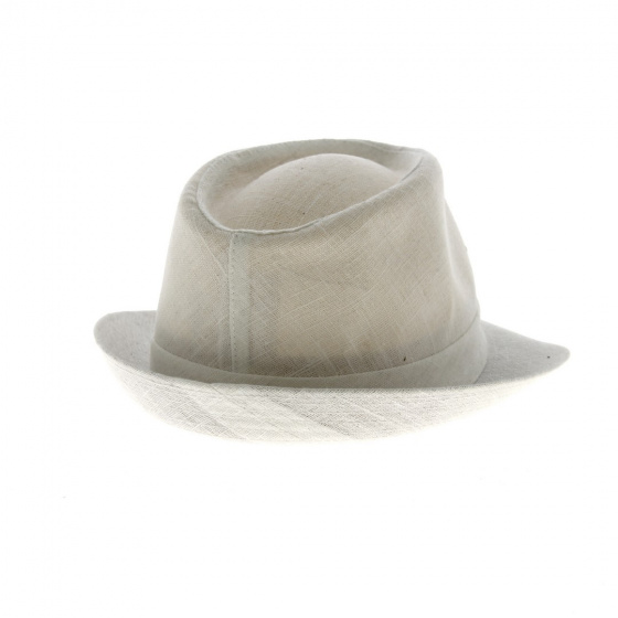 Chapeau Trilby Lin Blanc - Traclet