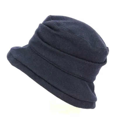 Chapeau Cloche Colas Laine Bleu Navy - MtM Reference : 12975 | Chapellerie Traclet