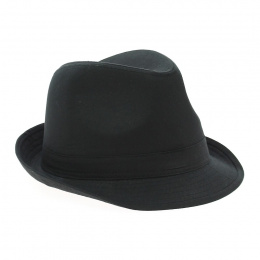 Black 100% cotton popstar trilby