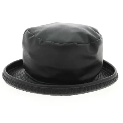 High quality faux leather bucket hat Reference: 12995 | Chapellerie Traclet