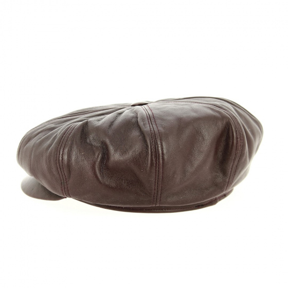 Genuine Leather Newsboy Cap - Traclet
