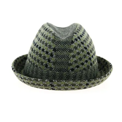 Green Tweed Jacquard Trilby Hat - Kangol Reference: 13001 | Traclet Hat Shop