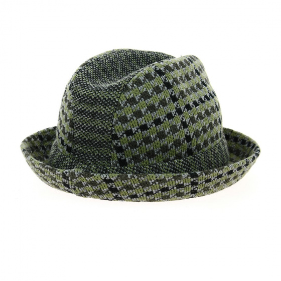 Green Tweed Jacquard Trilby Hat - Kangol Green Tweed Jacquard Trilby Hat - Kangol