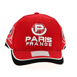 Casquette baseball Paris France rouge