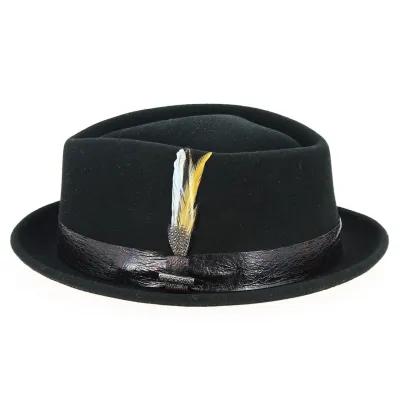 Chapeau Porkpie Diamond Vitafelt Noir - Stetson Reference : 13054 | Chapellerie Traclet