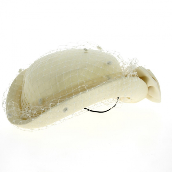 Chapeau de Cérémonie Jahia Ecru - Traclet Chapeau de Cérémonie Jahia Ecru - Traclet