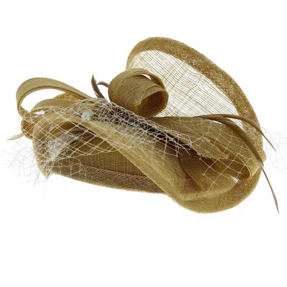 Beige Straw & Sisal Ceremonial Hat - Traclet