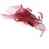 Burgundy Straw & Sisal Ceremony Hat Chaploir - Traclet Reference: 13071 | Traclet Millinery