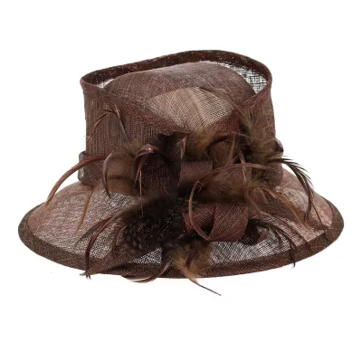 Chapeau de Cérémonie Ferrancia Paille Marron - Fléchet Reference : 13077 | Chapellerie Traclet