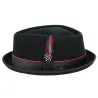 Chapeau Porkpie Diamond Forza Laine & Cachemire Noir - Stetson Reference : 13089 | Chapellerie Traclet